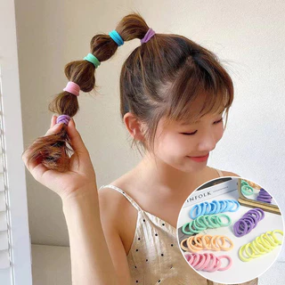 เชือกผูกผมสุดฮิตของเกาหลี เชือกมัดผมสีแคนดี้เกาหลี ยางรัดผมสไตล์เกาหลีสำหรับผู้หญิง
