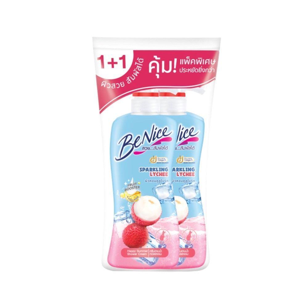 บีไนซ์ ครีมอาบน้ำ สปาร์คกลิ้ง ไลชี่ 400 มล.X2 BENICE SPARKLING LYCHEE SHOWER 400 ML.X2