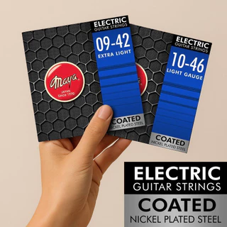 *Japan Brand* Maya® Coated Nickel Plated Steel Electric Guitar Strings สายกีตาร์ไฟฟ้า เคลือบกันสนิม เบอร์ 9 / 10 / 11