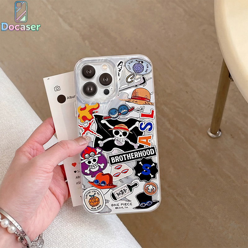 เคสไอโฟน สำหรับ iPhone 17 16 15 Pro Max 11 12 13 14 Pro Max X XR XS Max 7Plus 8Plus ธงโจรสลัดวันพีซ สำหรับผ้าสีไอศรี ราคา ถูกที่สุด ดีลบีเคเค แกลเลอรีภาพที่ 7