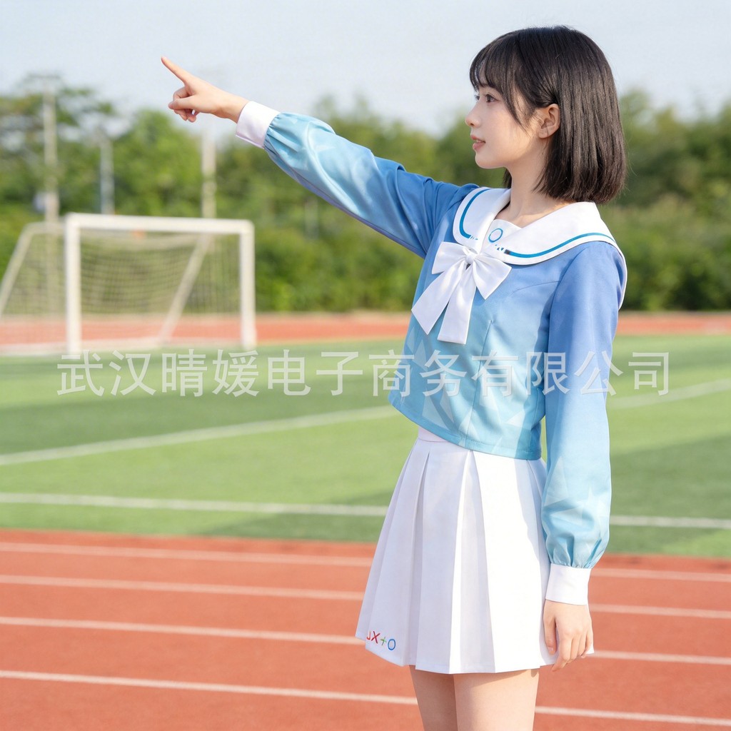 ชุดคอสเพลย์สำหรับเด็กหญิง.Azure Arona เสื้อผ้าชุดกะลาสีแบบเต็มชุด