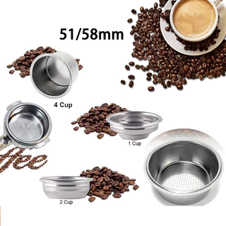 【จัดส่งทันที】51/58mmถ้วยกรองกาแฟถ้วย ตะแกรงชงกาแฟ 1-4 Cup ถ้วยกรองกาแฟสเตนเลส ถ้วยกรองกาแฟ /（Disassembly Tool )