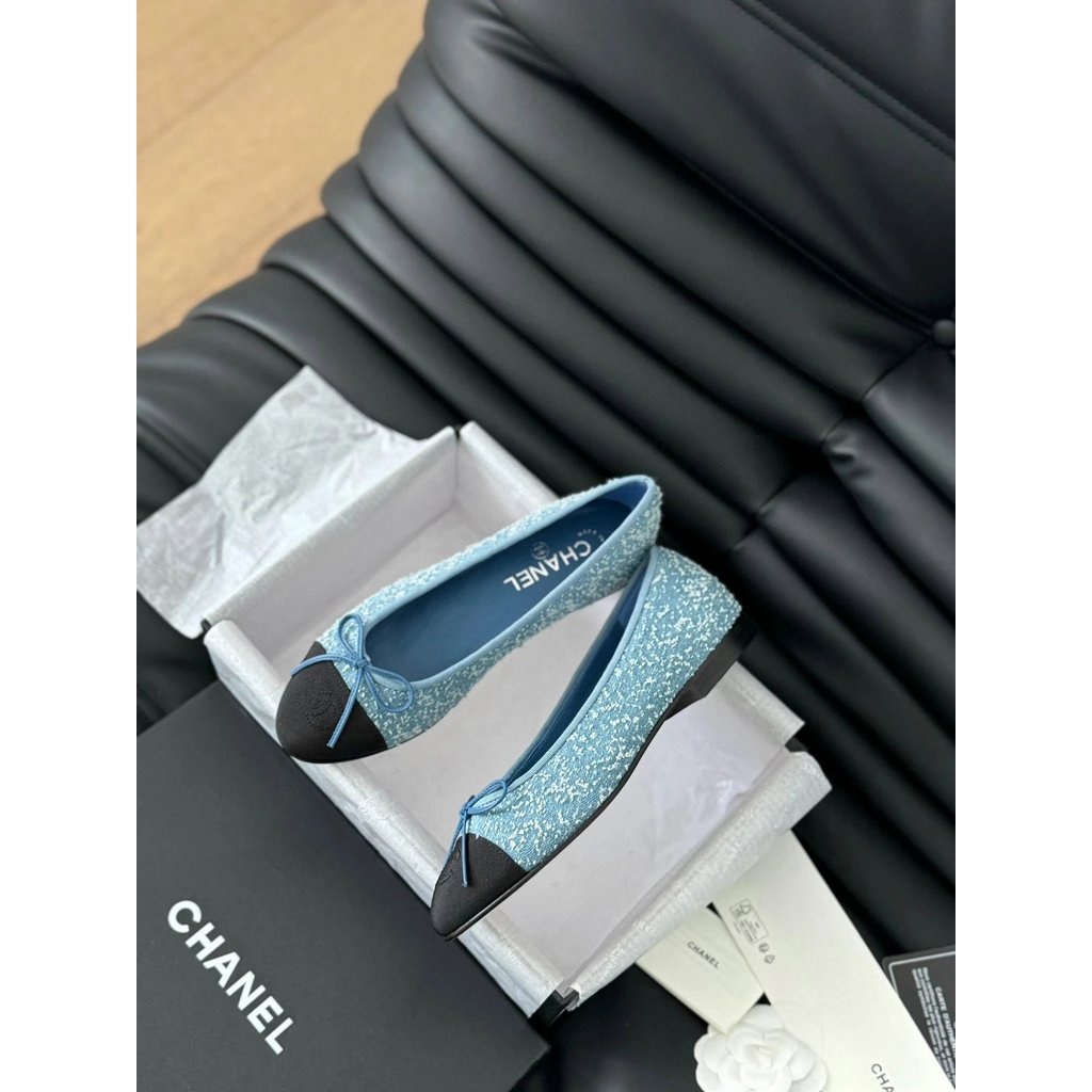 รองเท้าบัลเล่ต์แบบแบน.CHANEL ไซズ 35-41