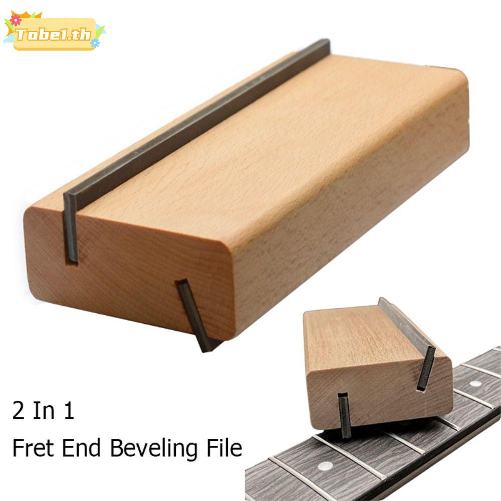 TOBE1 Fret Crowning File 30° 90° ไม้ + เหล็กคาร์บอน Fret End Beveling File, Precision File 2 In 1 Lu