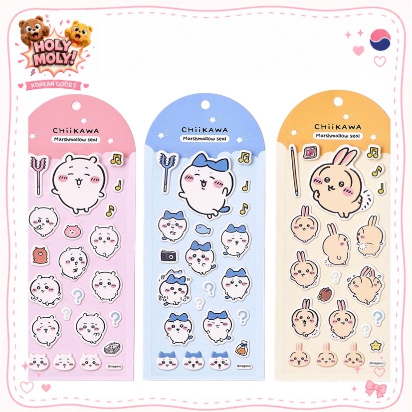 [CHIIKAWA] Marshmallow 3D Diary Phone Decorative Sticker (Chikawa / Hachiware / Usagi)