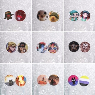 뱃จ์ Meme ลายการ์ตูนและสัตว์น่ารัก 76 แบบ แผ่นโลหะคลีขาร์ด .ACCESSORY