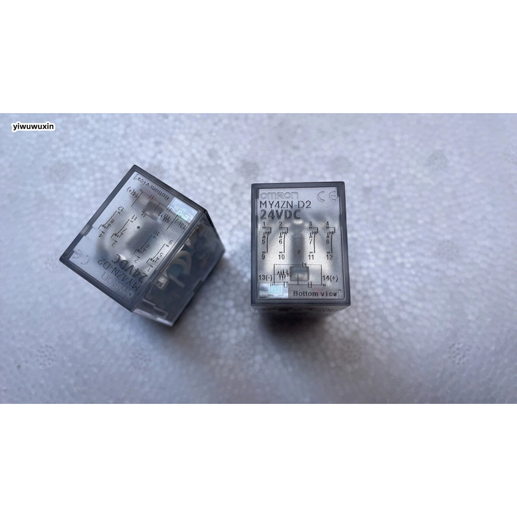 OMRON รีเลย์กลาง Frosted MY4ZN-D2 24VDC MY4Z-CR 200/220V (4NO4NC) MY4Z-D MY4N-CR MY4Z