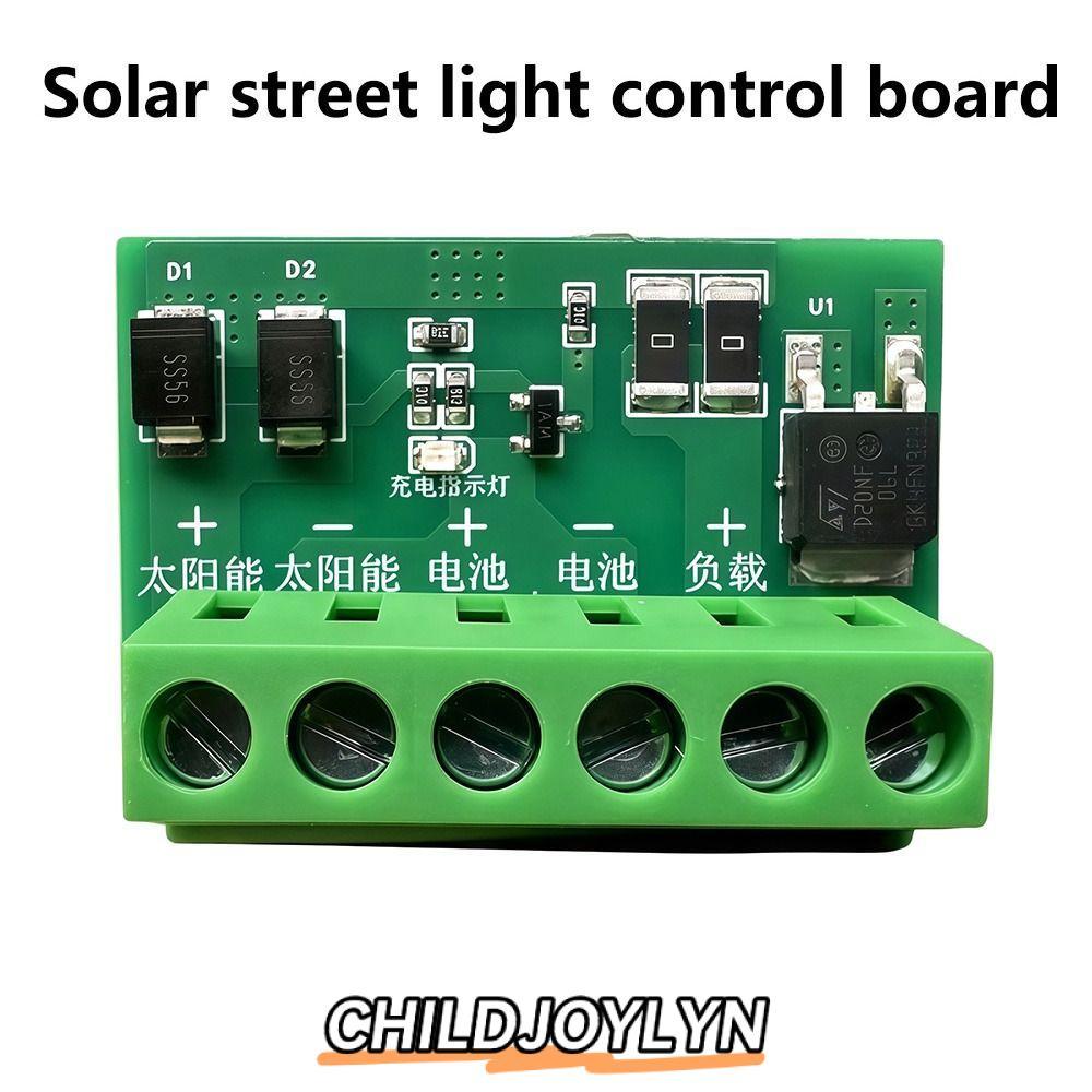 CHILDJOYLYN แผงวงจรควบคุม 1 ชิ้น, บอร์ดไฟถนนอัตโนมัติบน 10A, บอร์ดควบคุม LED DC 6-45V อัตโนมัติเต็มรูปแบบ