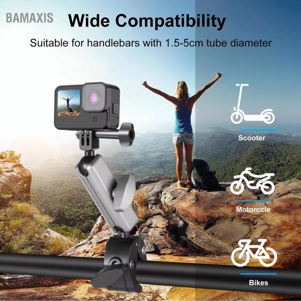 PULUZ PU867B อะแดปเตอร์ยึดกล้องแฮนด์จักรยาน GoPro Hero 11/10/9/8/7 Insta360 thumbnail 4