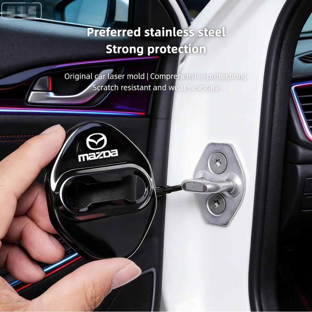 4 ชิ้นรถประตูล็อคสําหรับ Mazda 3 6 2 CX3 CX5 CX30 CX9 MX5 RX8 Axela Atenza Demio, Anti-Rust รถจัดแต่