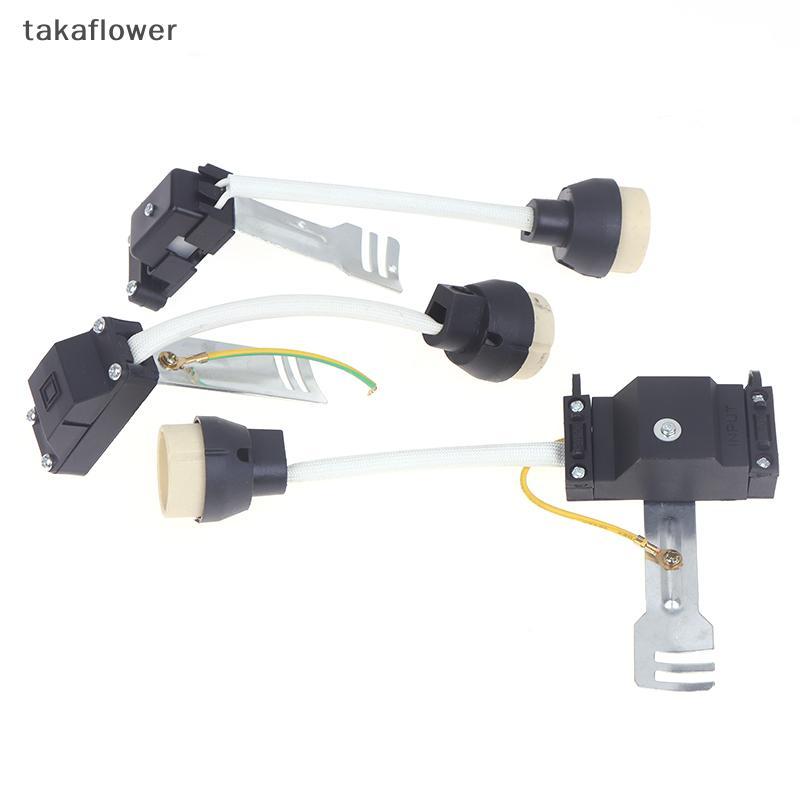Takaflower GU10 โคมไฟฐานเซรามิคและ Terminal Blo/Bridge W และฉนวนสําหรับ GU10 ฐานฮาโลเจน Soe GU10 หลอ