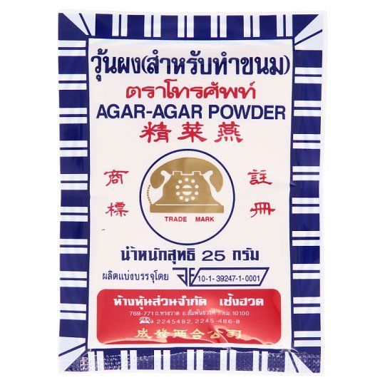 [สินค้าส่งด่วน] โทรศัพท์ ผงวุ้นสำเร็จรูป 25ก. TELEPHONE BRAND AGAR-AGAR PWD 25G