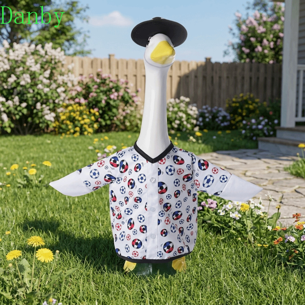 DANBY Porch Geese เครื่องแต่งกาย, ฟุตบอลพิมพ์ 23 นิ้วสนามหญ้า Geese เครื่องประดับ, มีสไตล์พร้อมหมวกฟ