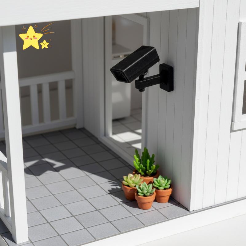[JBTH] 1/2 ชิ้น 1/12 Dollhouse Mini กล้องเฝ้าระวังสําหรับตกแต่งภูมิทัศน์ไมโครอาหารขนาดเล็กและฉากเล่น