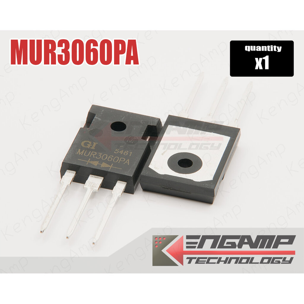 (มีตัวเลือก) [DIOD] MUR3060PA MUR3060PT ยี่ห้อ GI Ultra Fast Recovery Rectifier 30A 600V สามารถแทน FMG36R FMG36S