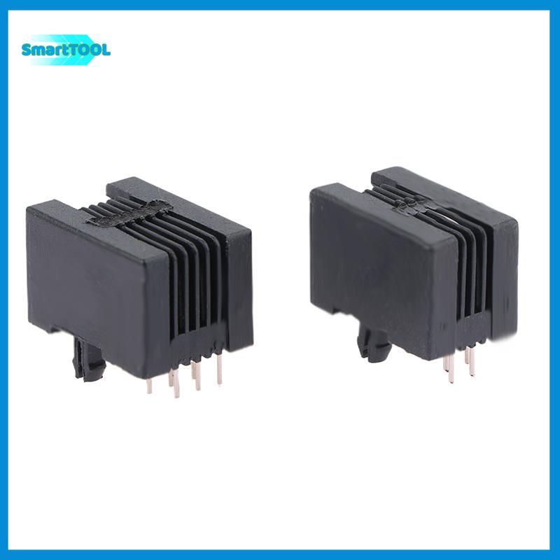 UTZN> 10PCS RJ11 โทรศัพท์ Soet โค้ง Pin 95001 4P4C 6P6C 6P4C หญิง Ja Pcb Connector โทรศัพท์ Soet ใหม