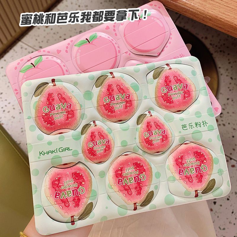 Super Soft Guava Cushion Puff Wet Dry Dual-use Do Not Eat Liquid Foundation ฟองน้ําแต่งหน้า Beauty E