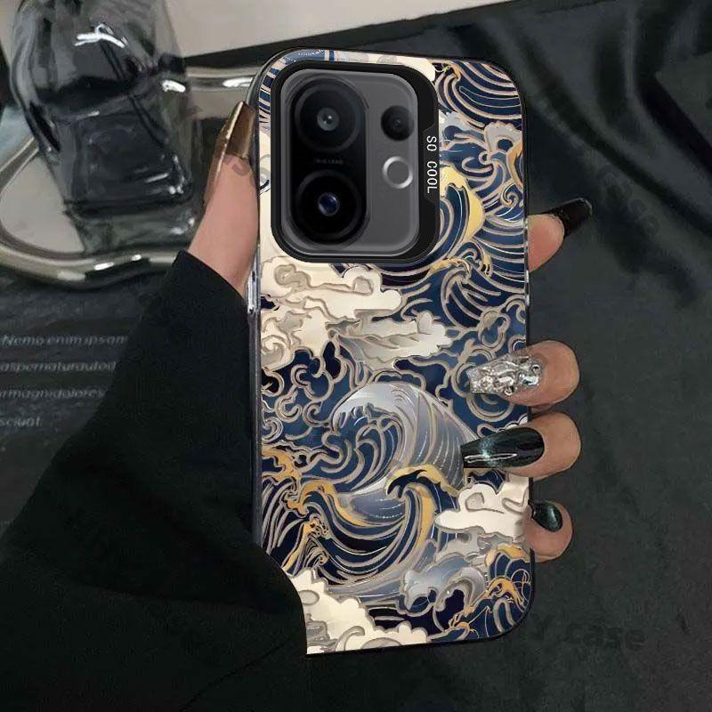 เคส Vivo V60 V50 V40 5G เคส Vivo V60 V50 Lite 5G เคส Vivo V40 Pro 5G เคส กรณีภาพอุกิโยะสไตล์ Frosted