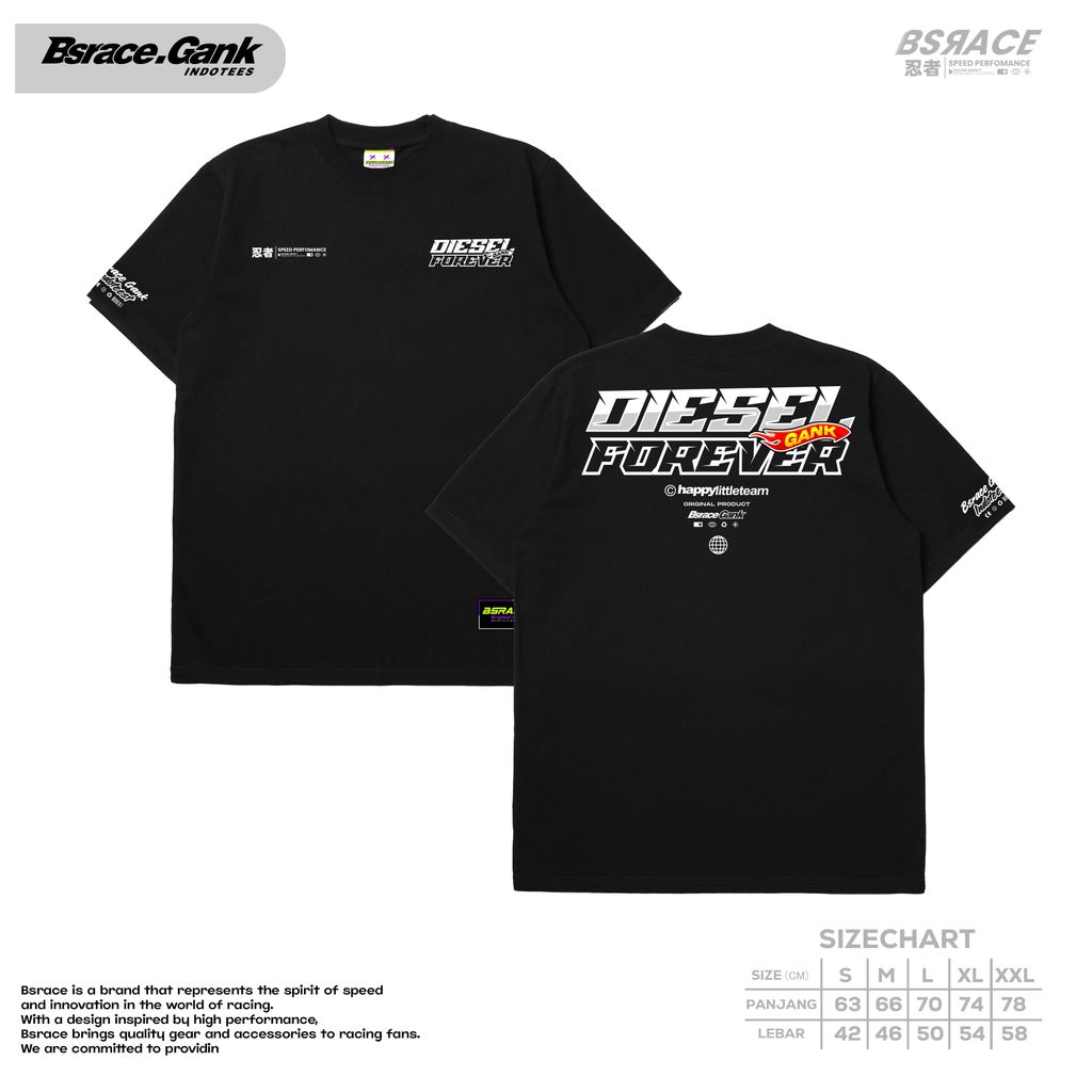 เสื้อยืด Diesel Gank ดั้งเดิม, เสื้อ Diesel Turbo Forever Unisex ล่าสุด