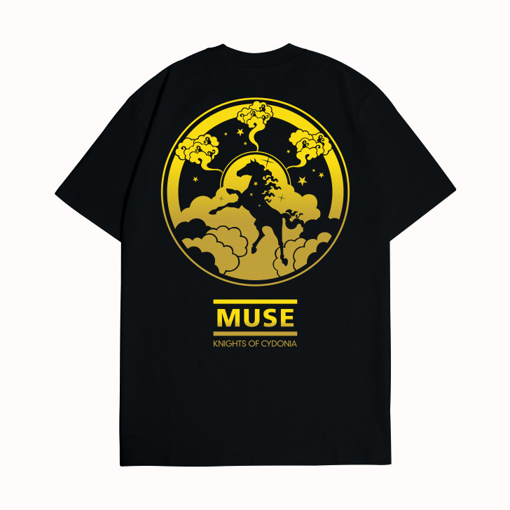GILAN เสื้อยืด Unisex Distro เสื้อ MUSE KNIGHTS OF CYDONIA VINTAGE ROCK N ROLL ภาพแถบโลหะ