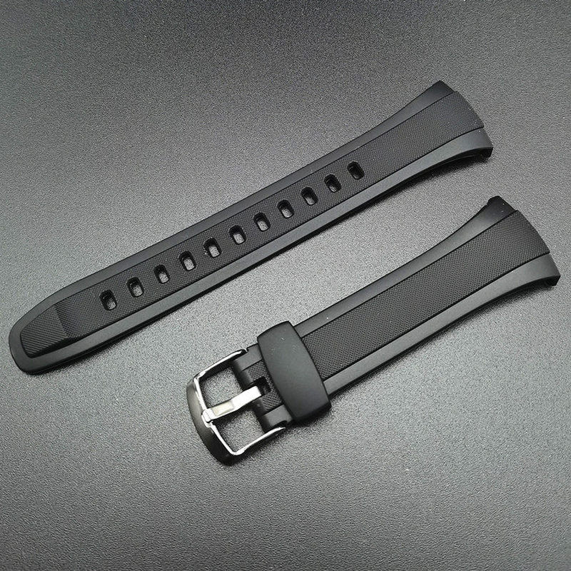 เหมาะสําหรับ Casio WVA-M640/M650/WVQ-M410 สายรัดเรซิ่นผู้ชายผู้หญิงสร้อยข้อมืออุปกรณ์เสริม