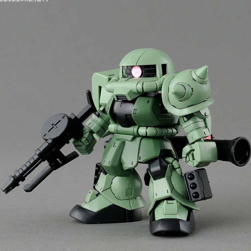 กันดั้มรุ่น SDCS Zaku II Mass ประเภทการผลิตสีเขียว Zaku II ประกอบรุ่นของเล่น 5.6