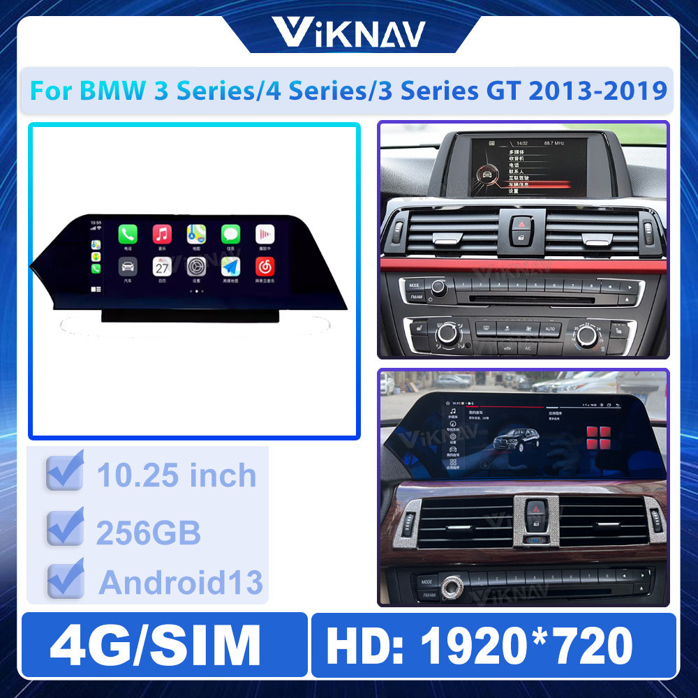 BMW Series GT Qualcomm Android 13 ดัดแปลงอัพเกรด Carplay Blade Screen Navigation