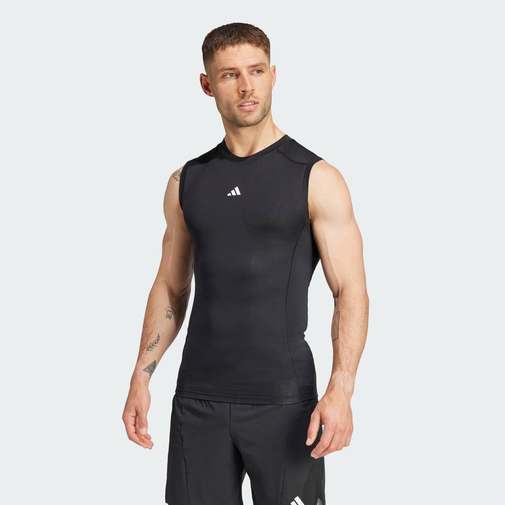 adidas Gym & Training TECHFIT Compression Training Sleeveless Tee Men Black JE6694