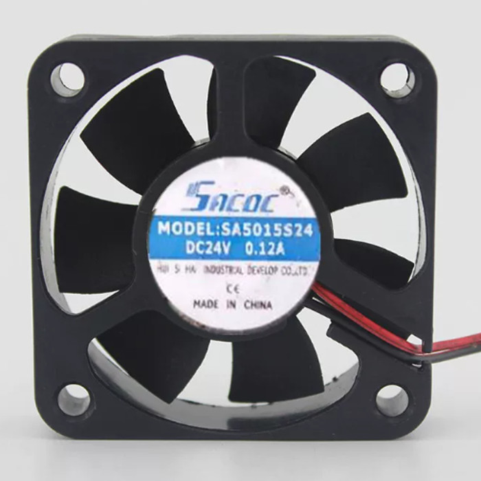 ยี่ห้อใหม่ SACOC SA5015S24 24V 0.12A พัดลมอินเวอร์เตอร์พัดลม DC24V 5015 พัดลม