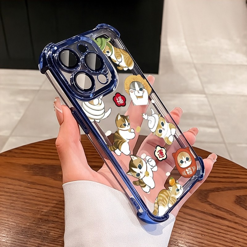 ชัดเจน เคส สำหรับ Xiaomi 17T 15 15T 14 14T Pro 13 Ultra POCO X6 X7 X8 F8 F7 Pro Max 5G หรูหราพรีเมี่ยมแมวน่ารักโปร่งใสชุบกันกระแทกกรณีโทรศัพท์อ่อน