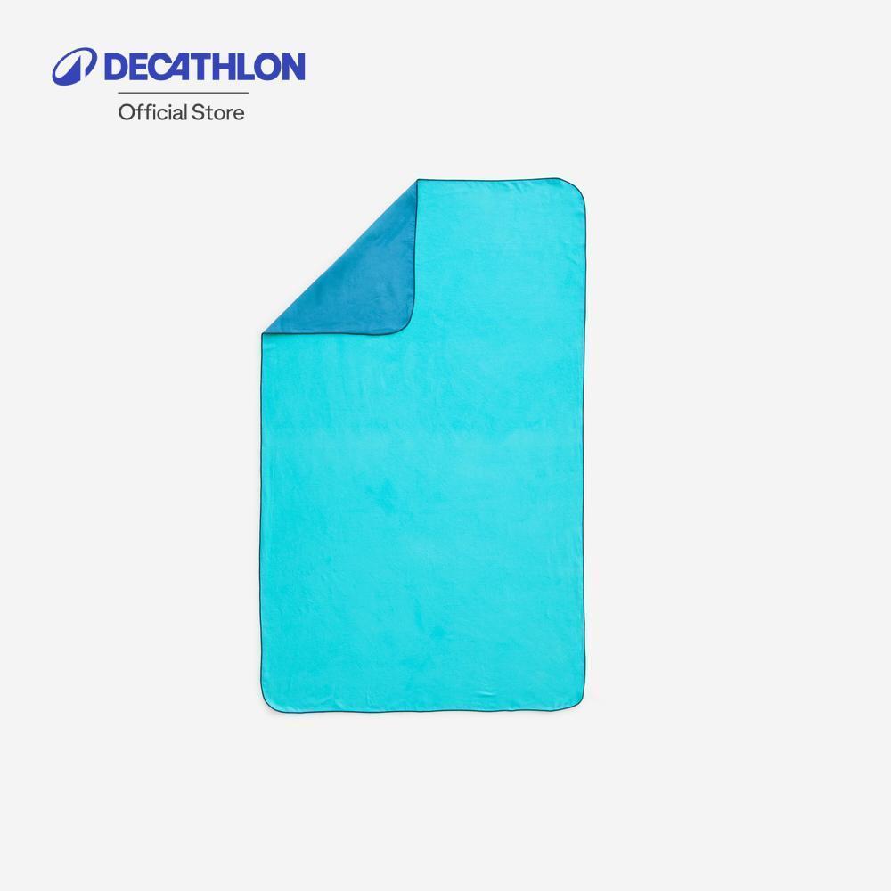 Decathlon Microfibre Swimming Towel Size L 80 X 130 Cm Double-Sided Blue ผ้าขนหนูไมโครไฟเบอร์ - Blue