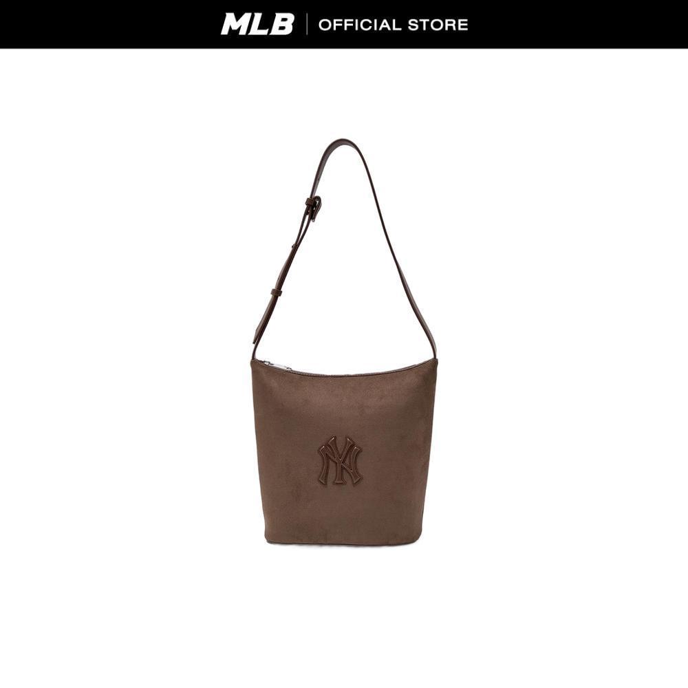 MLB กระเป๋าบัคเก็ต ยูนิเซ็กส์ Basic Suede Bucket Bag รุ่น 3ABMBC25N 50BRD สีน้ำตาล