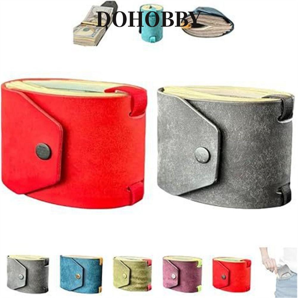 DOHOBBY Cash Bag, Leather Money Wallet Organizer Wrap Wallet, Fast Cash Access Money Holder Pocket W