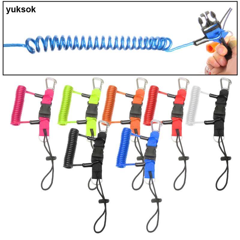 Yuksk Scuba Dive Coil Camera Lanyard Scuba Safety ไฟฉายดําน้ําว่ายน้ํา