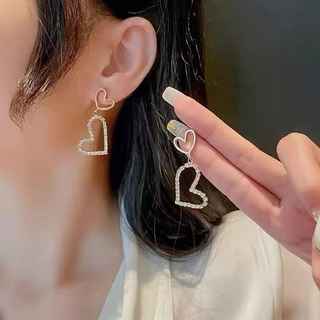 ต่างหู ใส่ทำงาน แฟชั่น สไตล์เกาหลี ไข่มุก เพชร โบว์ เครื่องประดับ ดอกไม้ ผีเสื้อ ต่างหูโลหะ