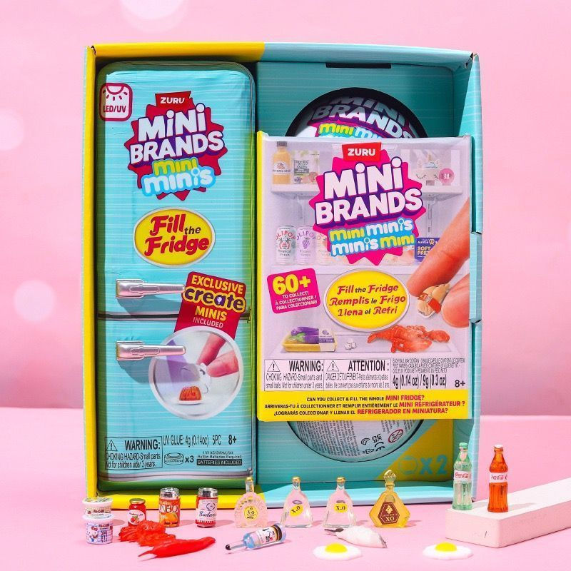 【พร้อมส่ง】ZURU Mini Brands mini brands toys  ลูกบอลเซอร์ไพรส์เติมตู้เย็น（พร้อมไฟ）
