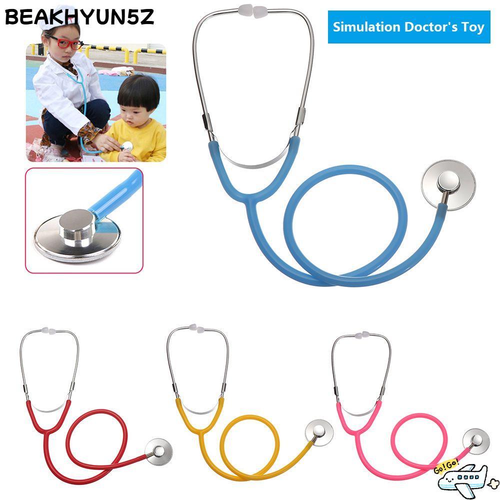 BEAKHYUN5Z หูฟังพลาสติกของขวัญ 7 สีครอบครัวเกมแม่ลูกจําลองของเล่นหมอ