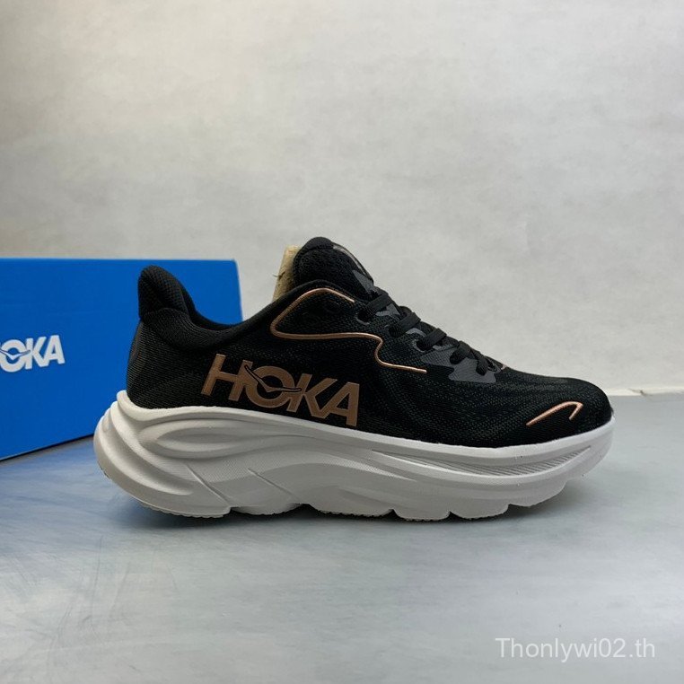 HOKA ONE ONE Clifton 10 รองเท้าวิ่งสําหรับผู้ชายและผู้หญิงหนาสบาย Shock-Absorbing ทนต่อการสึกหรอ AR8