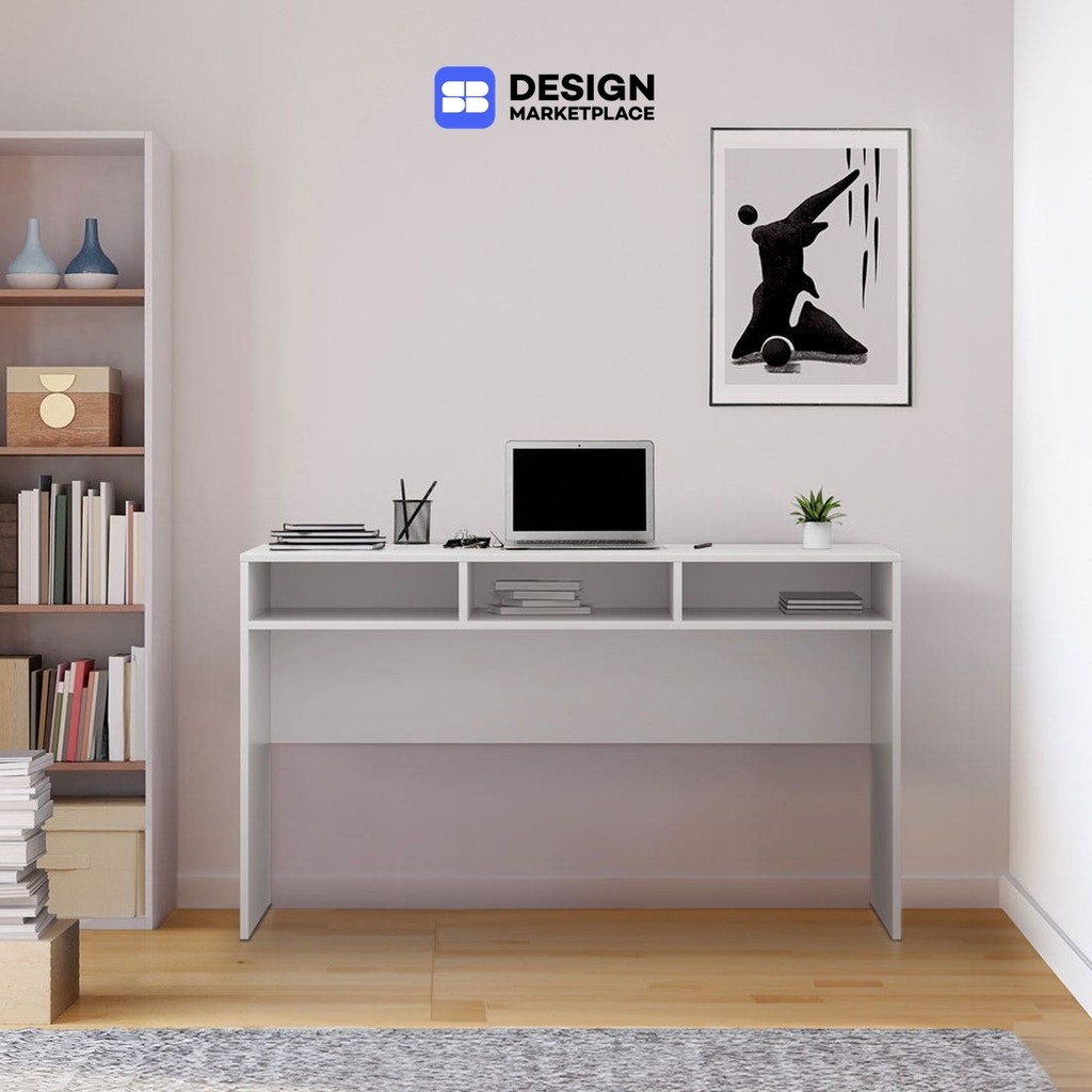SB Design Square โต๊ะทำงาน รุ่น Pause ขนาด 120 ซม. สีขาว (120x40x75)  แบรนด์ KONCEPT FURNITURE