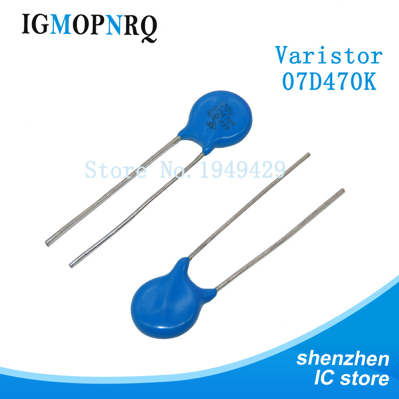 10PCS 07D470K Piezoresistor 7D470K 47V ตัวต้านทานไวรัส