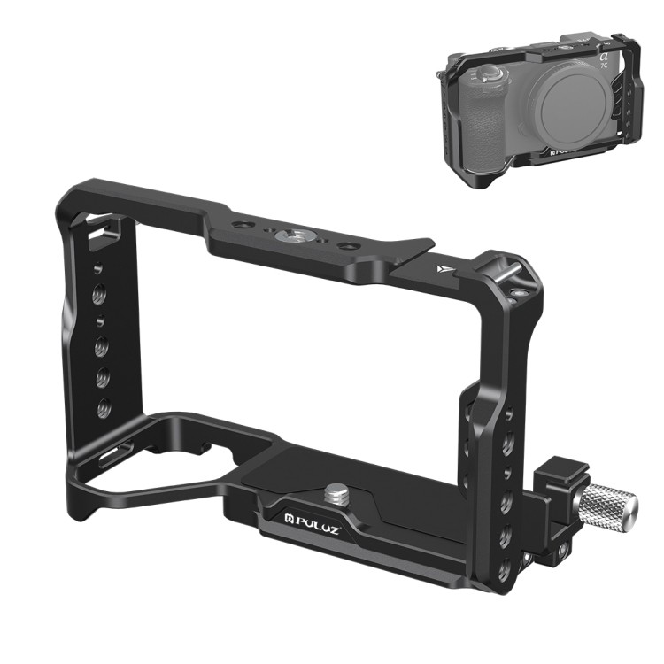 สําหรับ Sony ILCE-A7CM2 / Alpha 7C II / Alpha 7CR PULUZ กรงกล้องโลหะ Stabilizer Rig (สีดํา)