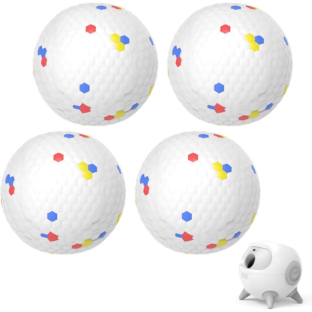 Uahpet 2.5 นิ้ว iRetriever Balls 4 แพ็คสําหรับ iRetriever Dog Ball Launcher, Tear-Resistant ETPU Dog