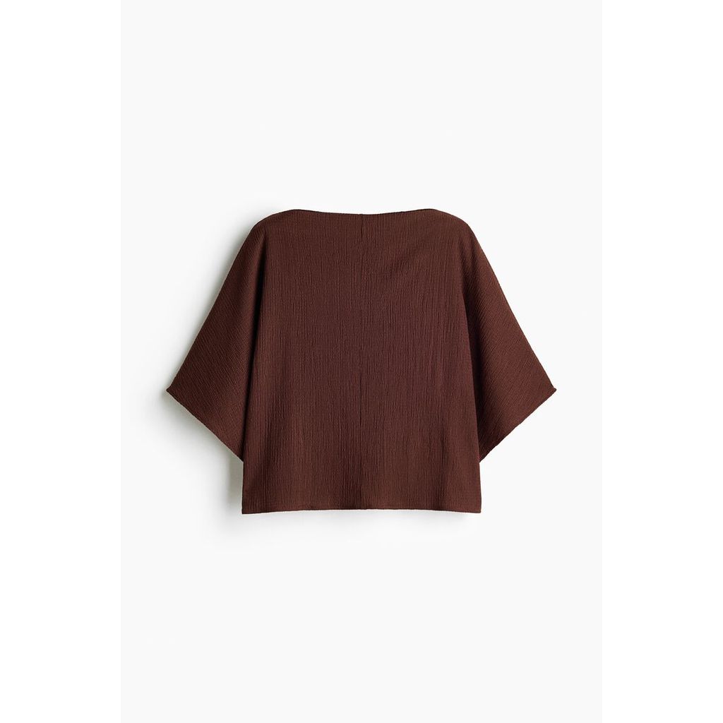H&M(เอชแอนด์เอ็ม) เสื้อคอเรือผ้าริ้วพับ ผู้หญิง 1347493_1 ราคา ถูกที่สุด ดีลบีเคเค แกลเลอรีภาพที่ 2