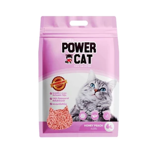 Power Cat ทรายแมวเต้าหู้ จับก้อนแน่น ไร้ฝุ่น ควบคุมกลิ่น ทรายเต้าหู้พาวเวอร์แคท ขนาด 6 ลิตร