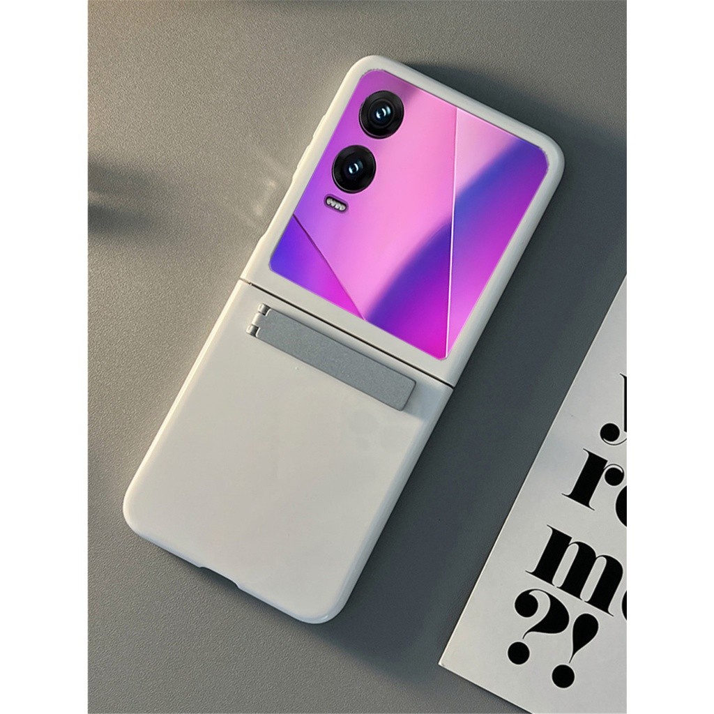 เคสโทรศัพท์สีขาวธรรมดาเกาหลีเรียบง่ายน่ารักพร้อมที่ใส่เงินสําหรับ Infinix Zero Flip, ฝาหลังกันกระแทก
