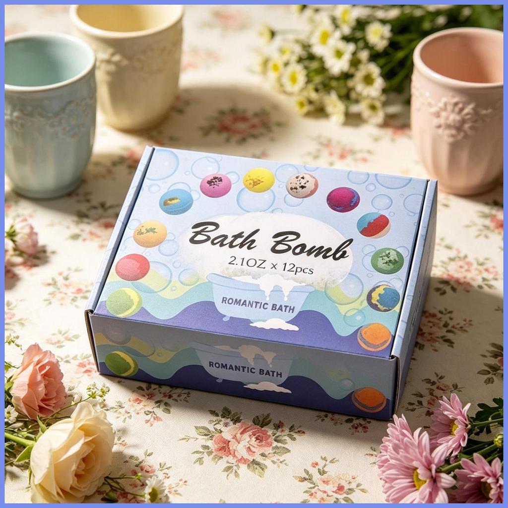 Bath Fizzy Balls 12 ชิ้นผิว Soothing บาทอุปกรณ์อ่างอาบน้ํา Bubble Balls สําหรับแม่พ่อภรรยาสามีเด็ก s