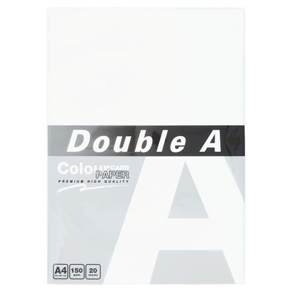 AA กระดาษการ์ด A4สีขาว150แกรม 20แผ่น AA CARD PAPER A4 WHITE150G.20S.