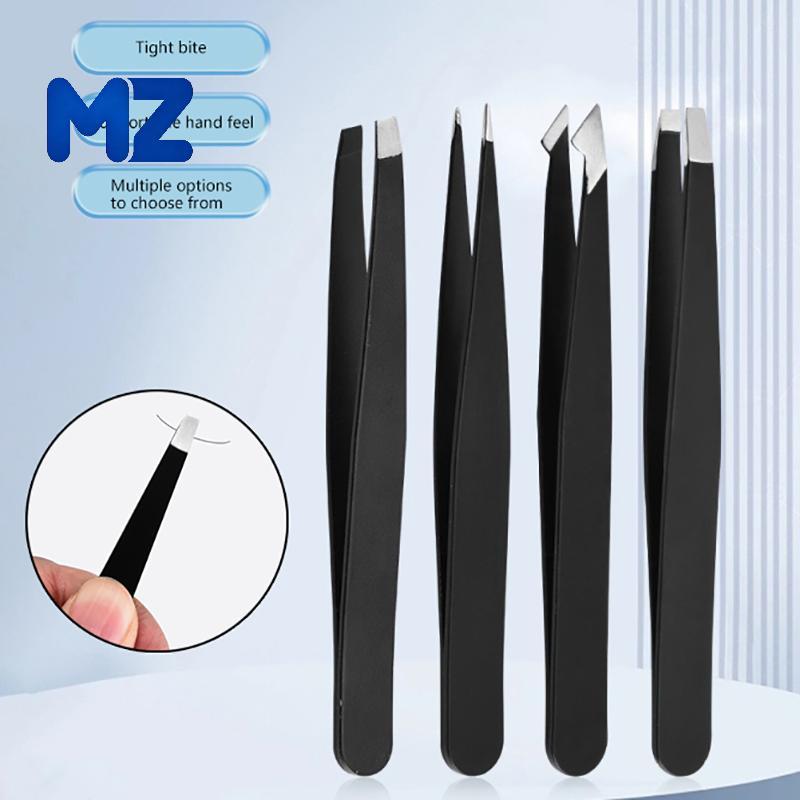 [MZ] 1 ชิ้น Precision แหนบสแตนเลสสําหรับผมคิ้วกําจัดขนบนใบหน้า Splinter Blahead Slant TipFinger Tipปลายแหลม
