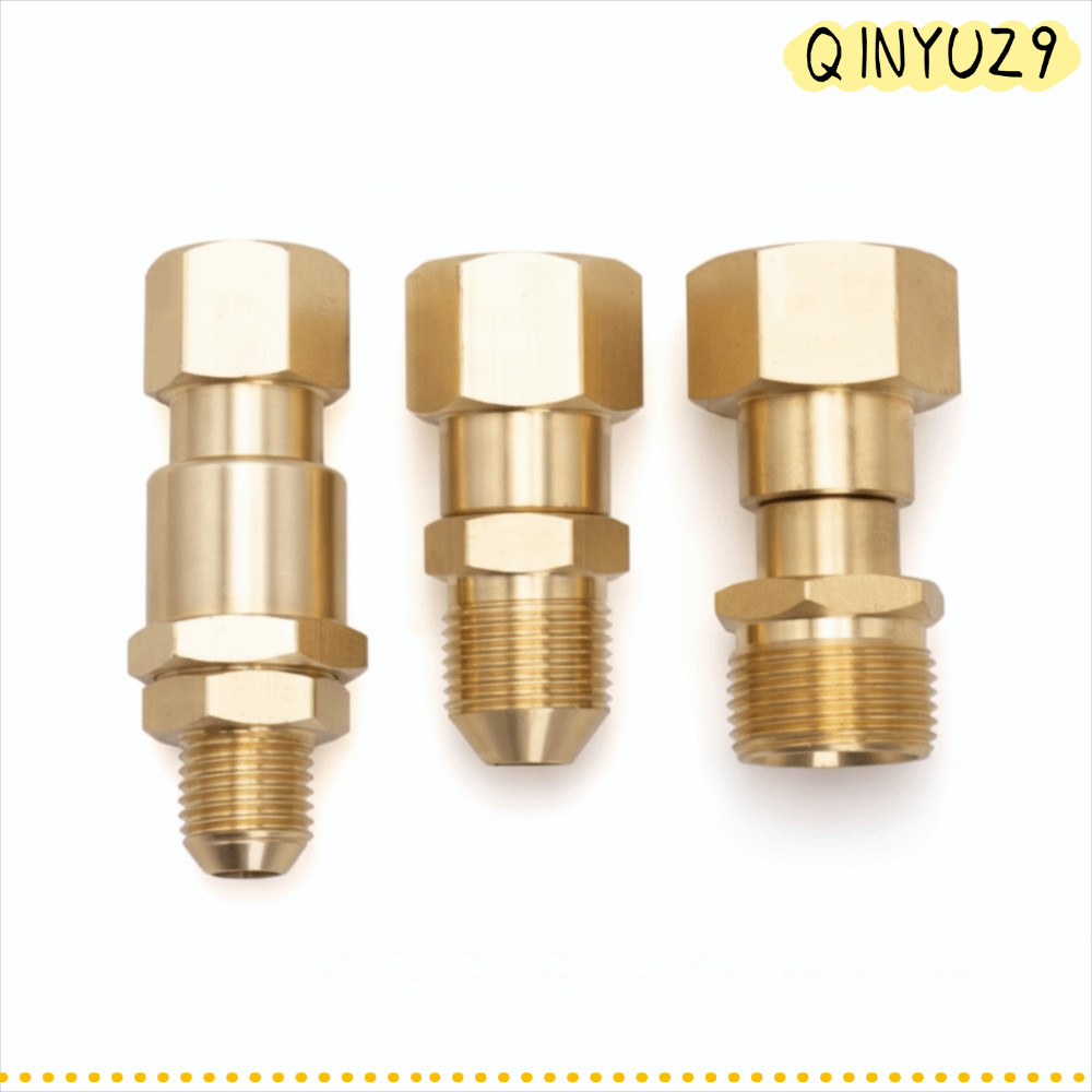 QINYUZ9QX ขั้วต่อเครื่องซักผ้าแรงดันสูง, ขั้วท่อป้องกันการห่อทองเหลือง, ขั้วต่อข้อต่อหมุนเร็วที่ทนทาน อุปกรณ์เสริมท่อแรงดัน