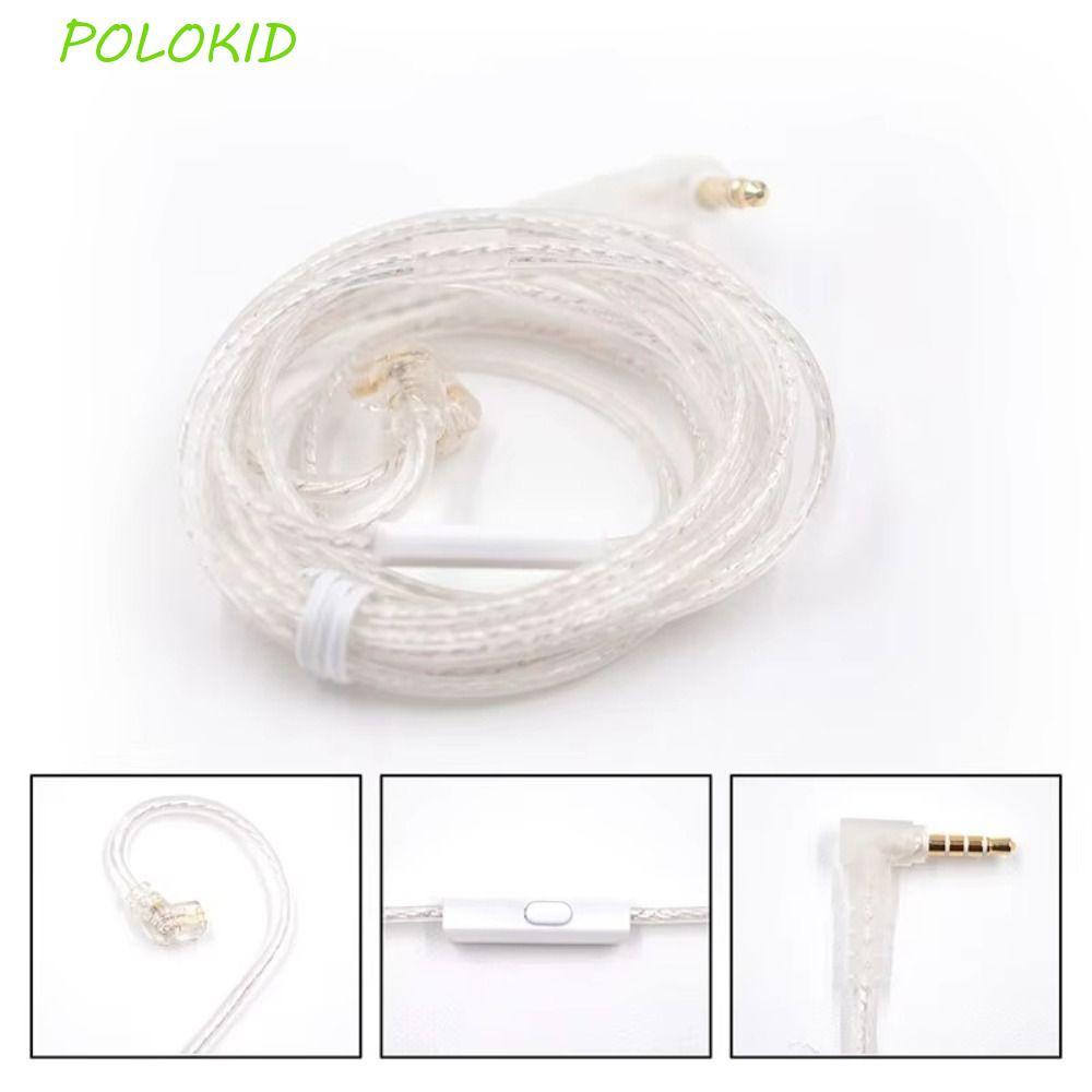 POLOKID KZ หูฟังสาย 3.5 มม.2PIN พร้อมไมโครโฟนสายหูฟัง KZ,แบบพกพาสูง-Purity In Ear อัพเกรดสายหูฟัง KZ